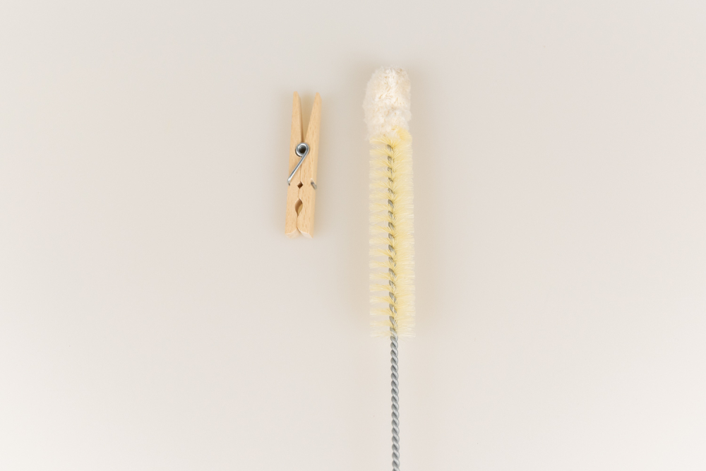 Flaschenbürste Baumwollkopf lang